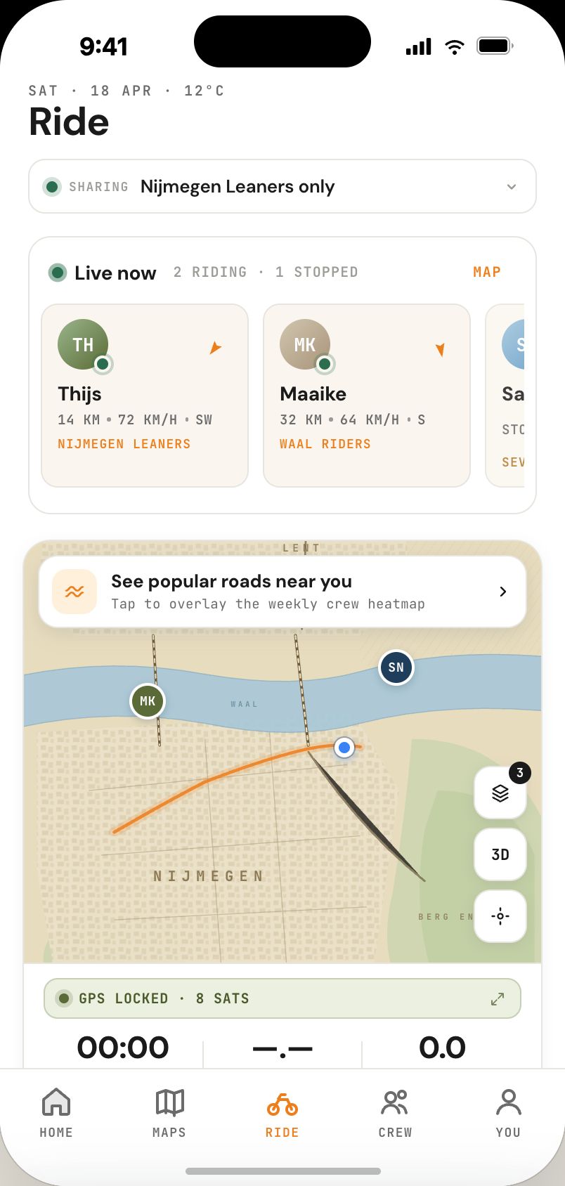 MotoRide activity feed